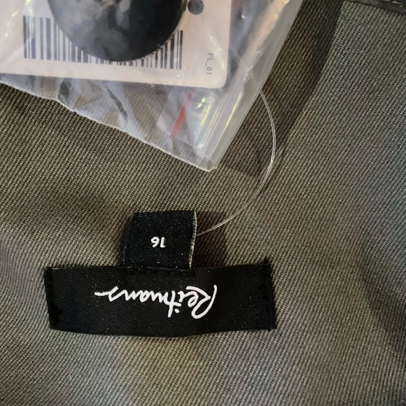 💝 12-14 L XL 🫒cotton stretch casual belted jacket cardi c… - Picture 6 of 11